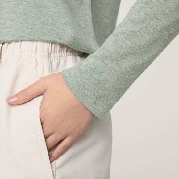 Allbirds sea Long Sleeve Tee in Hazy Pine Sz L - Picture 2 of 7